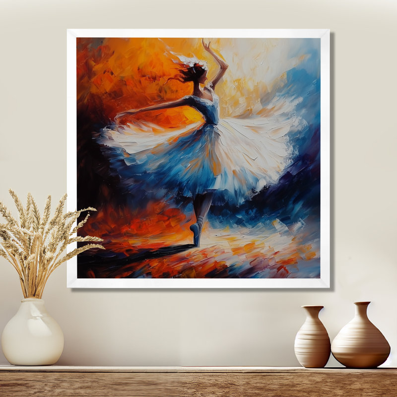 Summer Serenity Ballet Dance I - Ballet, reproduction d'art murale, H 36 po x l 36 po, Blanc