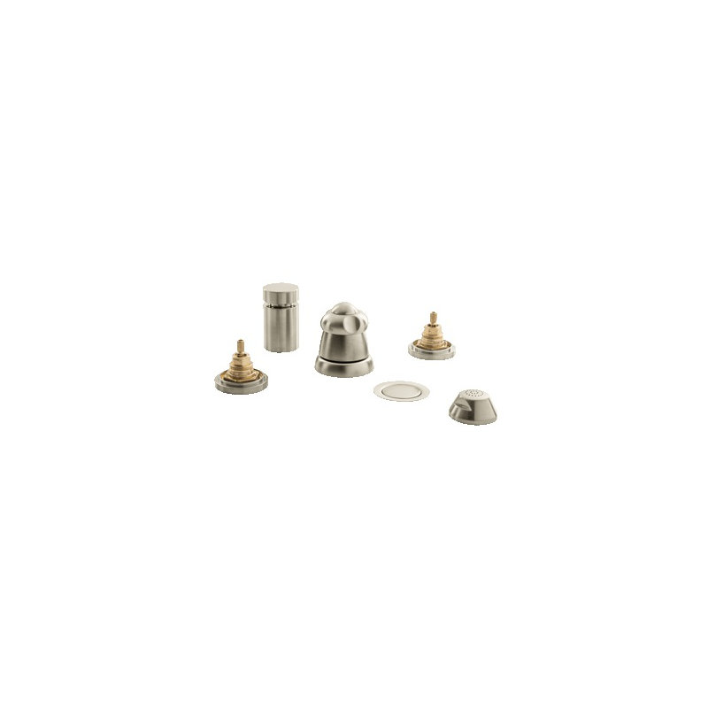 Talia Widespread Vertical Bidet Faucet, Less Handles, Brushed Nickel