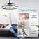 Jucel 24" Modern Smart Reversible Ceiling Fan with Light and APP Control, 6-Speed Dimmable LED Fan Lights
