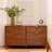 Alice Linea Fluted 6-Drawer Tambour Dresser with Brass Pulls