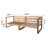 Venice 8 Pc Teak Outdoor Sofa Conversation Seating Group with Sunbrella Cushions-1975659318