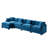 Geneveve 150"W Chenille Upholstered Sofa With Ottoman, 6 Compressed Pillows & Compressed Foam Cushions-77303061