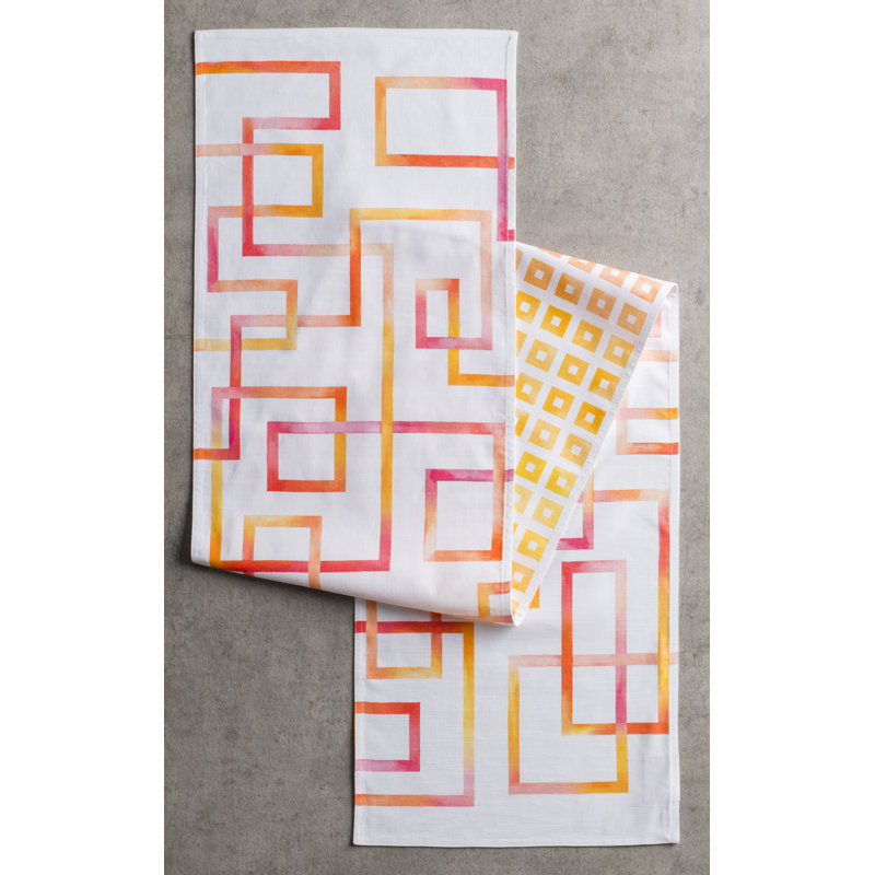 Maison d'Hermine Summer Maze 100% Cotton Table Runner - Double Layer - 14.5" x 108", 108" L x 14.5" W