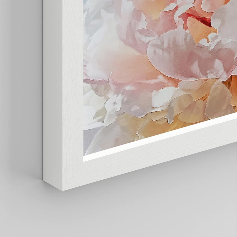 Rose et blanc, œillets, fleurs, art mural, impressions florales décoratives pour salon, chambre à coucher, Blanc