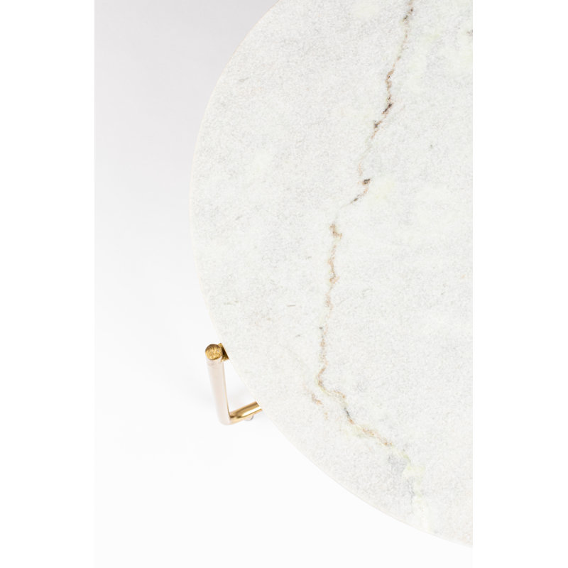 Timpa Marble Coffee Table, White