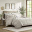 Housse de couette 100 % coton taupe avec un motif chenille séduisant, taille queen/full.