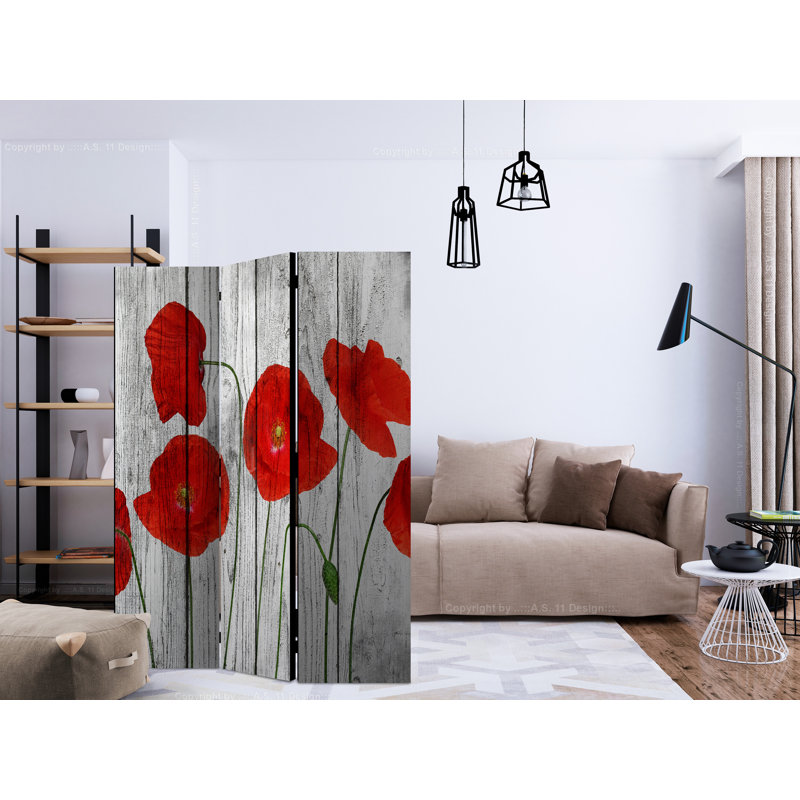 Creline 172cm H Solid Wood Folding Room Divider, 3