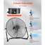 Ventilateur sur pied, 3 vitesses, haute vélocité, robuste, industriel, 50 cm (20 pouces), débit d'air de 4 800 CFM, inclinaison réglable à 360°, 6,5 m/s (21,33 pi/s), grand format en métal, idéal pour salle de sport, bureau, garage, atelier et chambre.-116783818