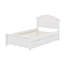 Lit plateforme en bois avec tête de lit en forme de fleur-971140864-971140865