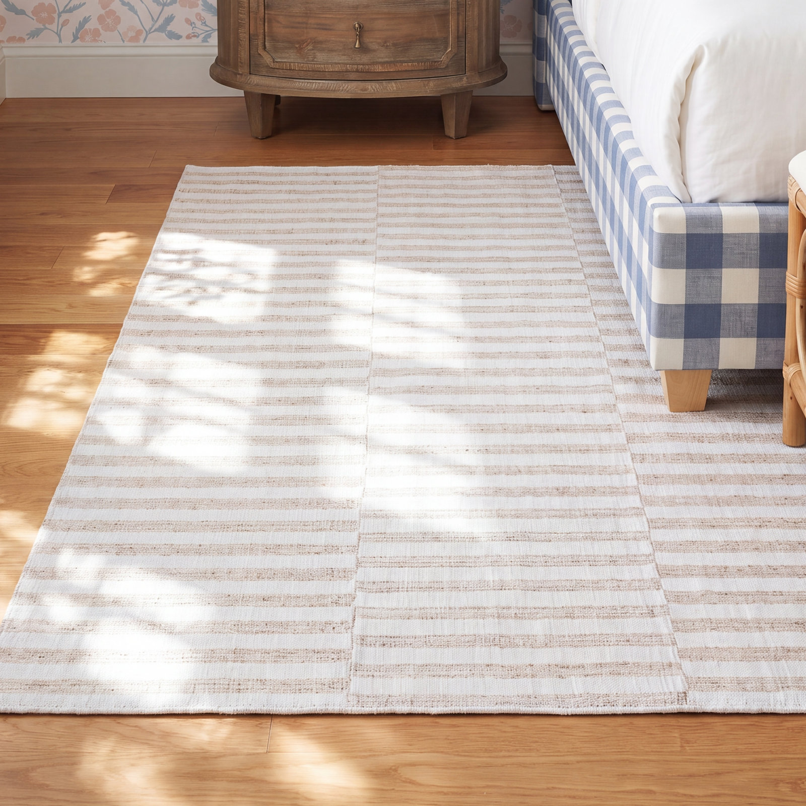 Edita Hand-Loomed Striped Rug, Rectangle 9' x 12'
