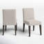 Meria Upholstered Parsons Chair in Beige
