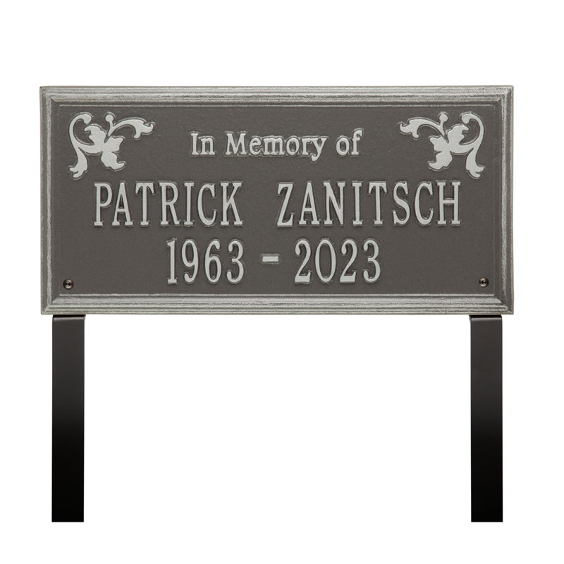 Wilmington in Memory of Memorial Plaque/Stone, Yes, Pewter/Silver
