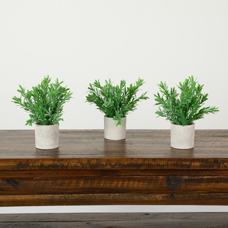 8 po Herbe artificielle en pot décoratif - ensemble de 3