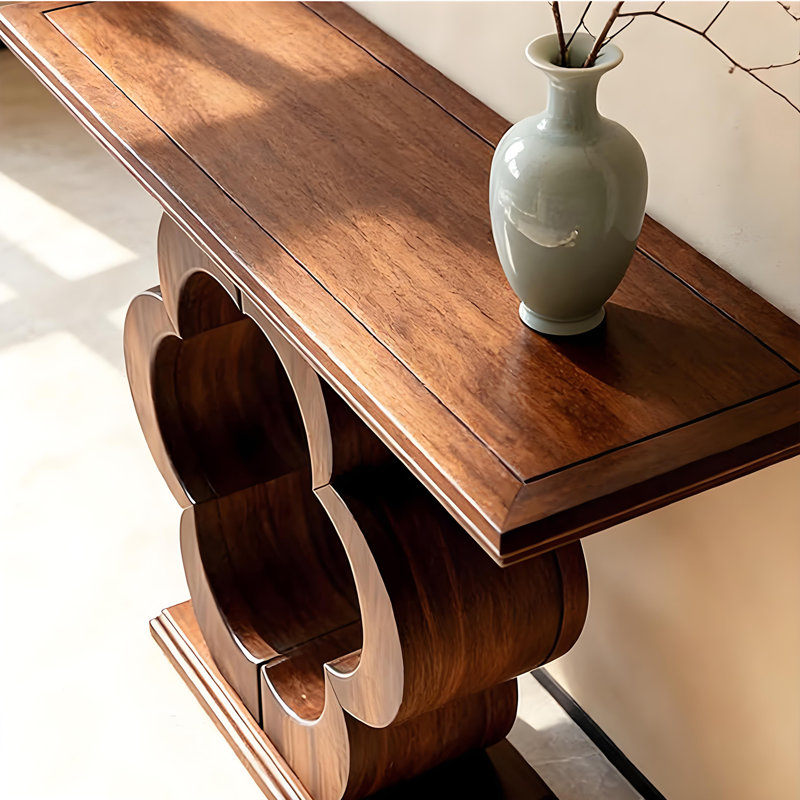 Nouvelle console en bois de style chinois., H 35,4 po x l 55 po x P 15,7 po
