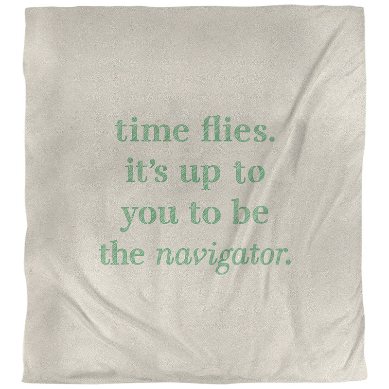 Housse de couette réversible simple Quotes, Housse de couette pour très grand lit, Blanc / Vert