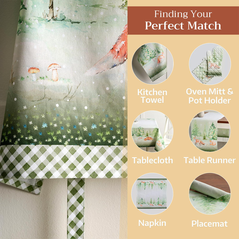 Maison d'Hermine Winter Mornings 100% Cotton Apron - 27.5" x 31.5"