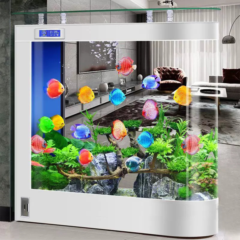 Aquarium moderne 165-175 gallons en acrylique Eco, Blanc, 47.24