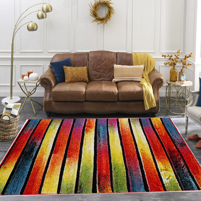 Leoline Striped Indoor / Outdoor Area Rug, Runner 60 x 220cm