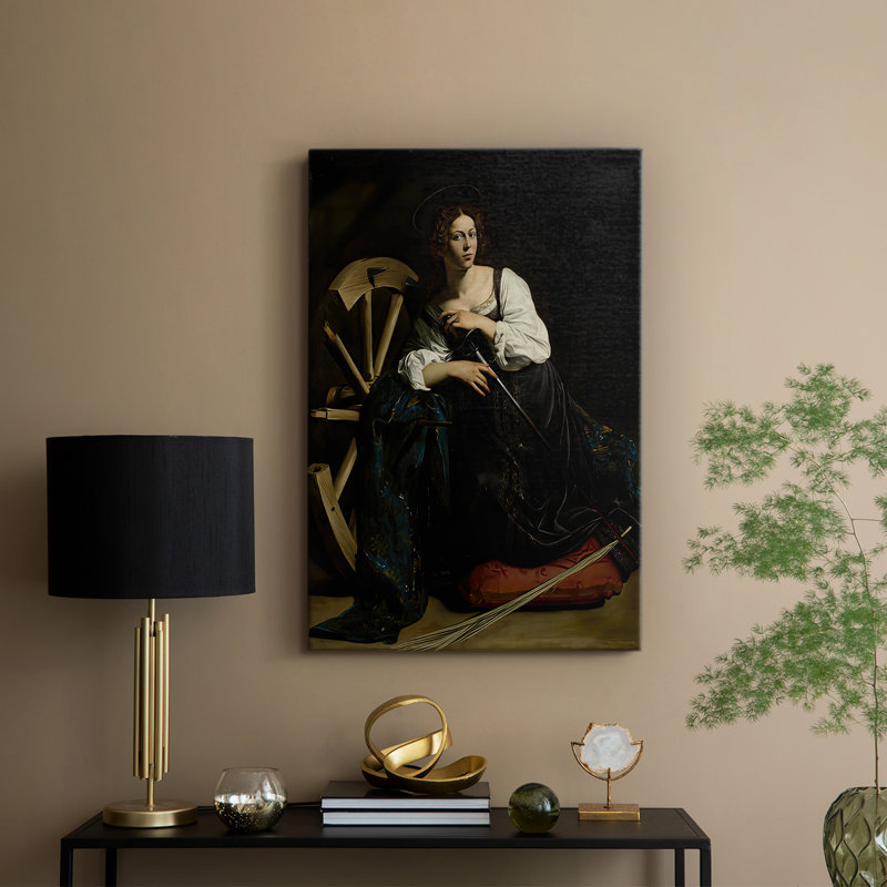 Sainte Catherine d'Alexandrie - Toile tendue avec châssis par Caravaggio, 8 x 12