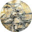 Abstract Area Rug in Gold