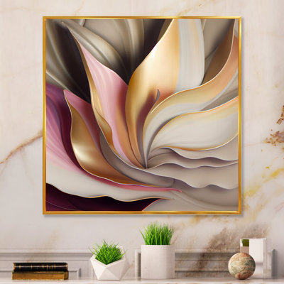Clavier - Abstract Liquid Ink Framed Canvas Print