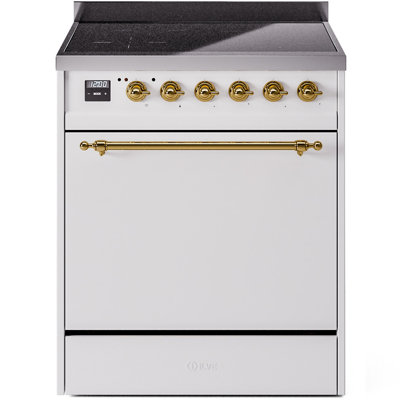 ILVE Nostalgie II Series 30 inch Induction Range with 4 Induction Elements (Solid Door)