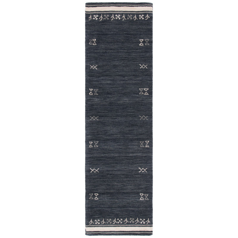 Himalaya Hand Loomed Wool Southwestern Area Rug, Runner 2'3" x 12'