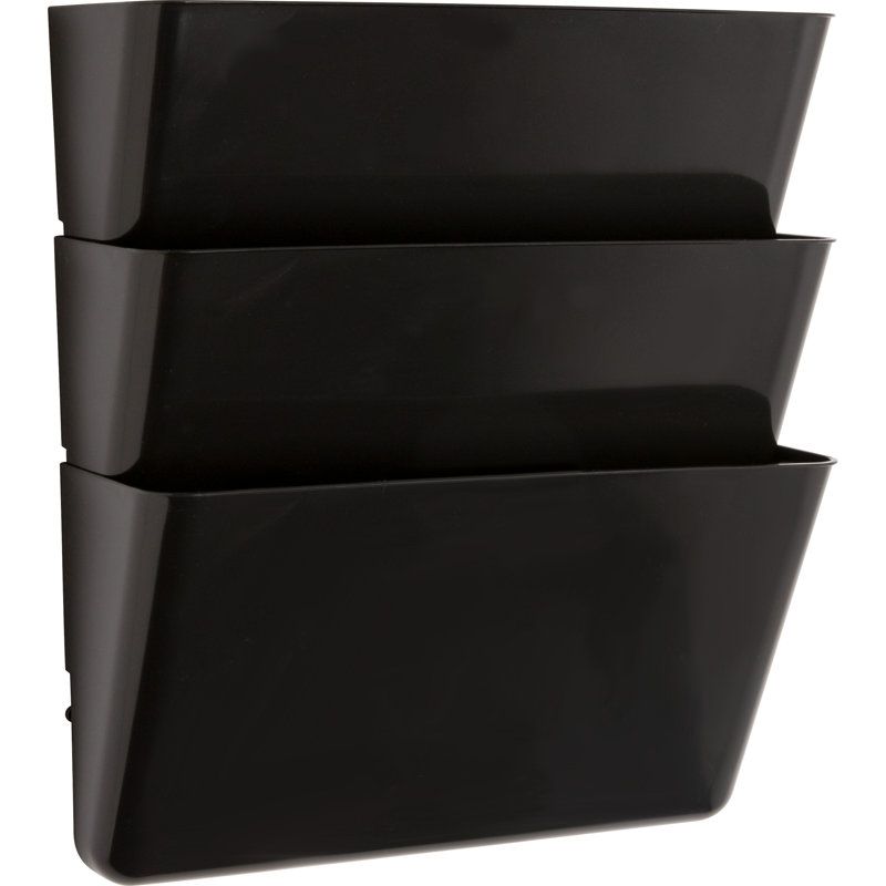 Système de fichiers vertical, 3/pk, noir