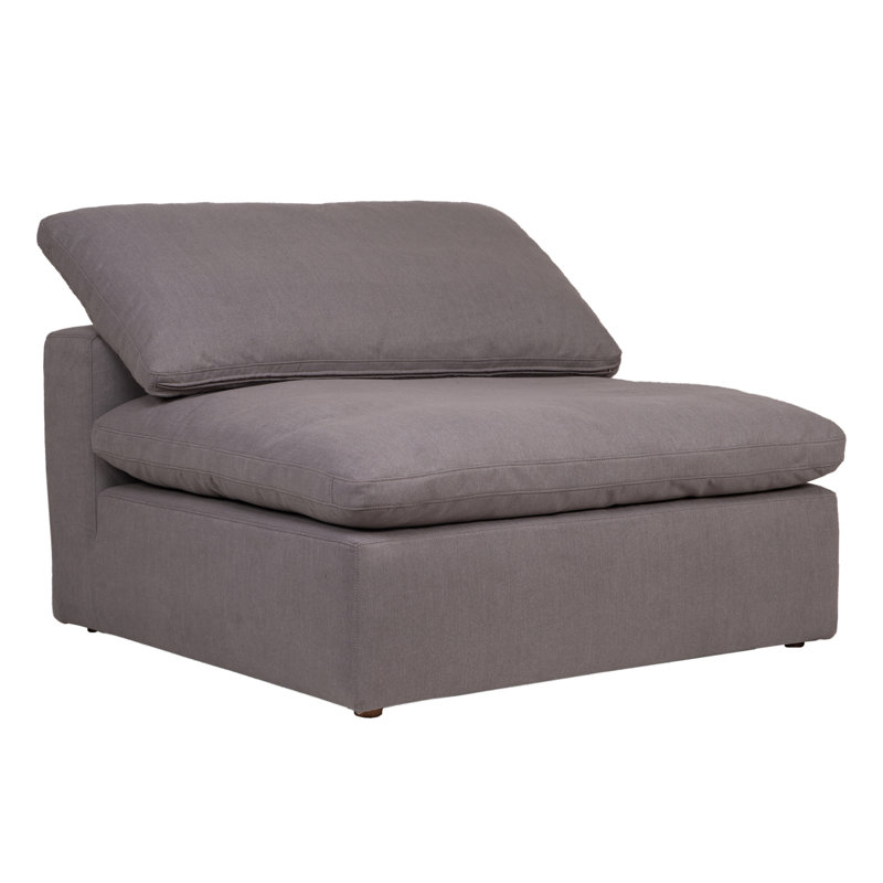 Clay Slipper Chair, Light Gray Performance
