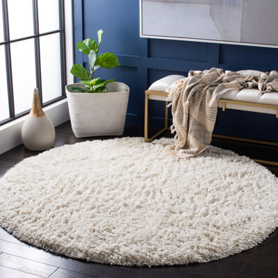 Gundelinda Shag Hand Tufted Performance Solid Color Rug