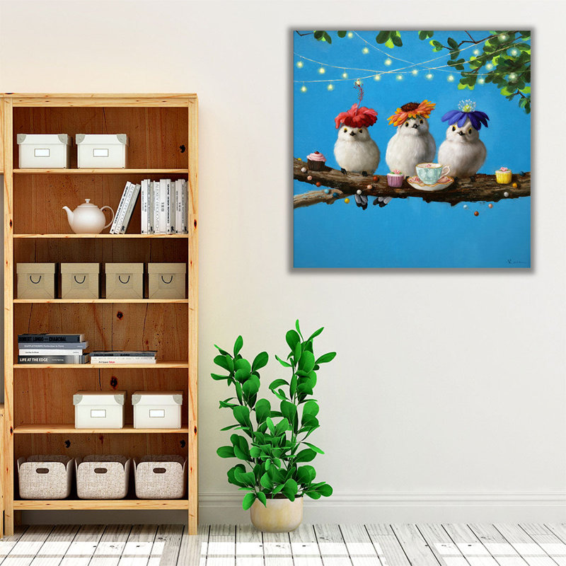 Garden Party - reproduction d'art sur toile, H 30 po x l 30 po