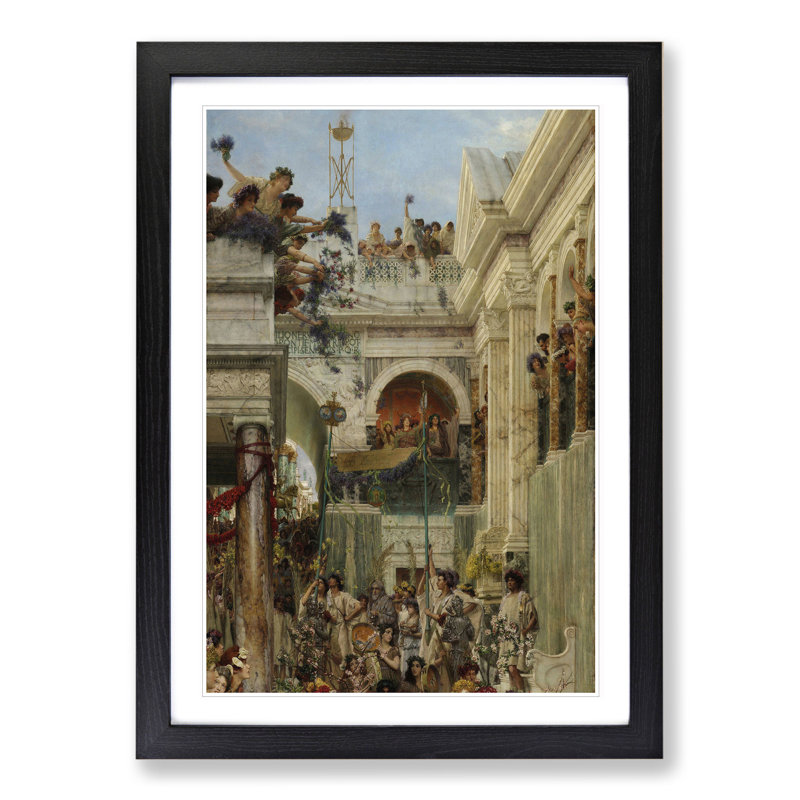 Spring by Lawrence Alma-Tadema - Picture Frame Painting, Black, 48cm H x 36cm W x 2cm D
