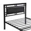 Simple, cadre de lit en métal, noir, configuration, fonctionnement silencieux et stable, assemblage rapide, convient à tous les styles de matelas, structure de charge de 300 lb, performance,