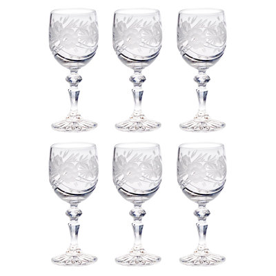 6 oz. Crystal Wine Glass Set