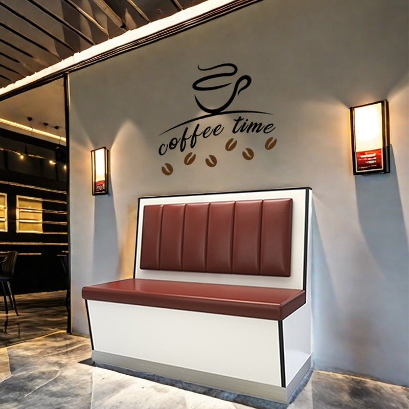 Banc rembourré en similicuir Coffee Shop