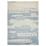Blue Flatweave Wool Silk Blend Rug - 10' x 14'