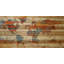 « chaleureux world », reproduction sur bois de pin naturel-24825466