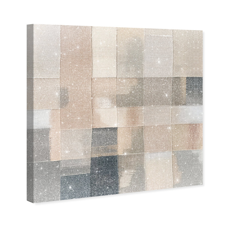 Boxed in Ebony I Canvas Abstract Print by Oliver Gal, Black Frame, 12 x 12, 12"H x 12"W, Canvas Unframed