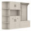 Armoire de vestibule multifonctionnelle gauche-droite avec 4 crochets et rangement-1330272743