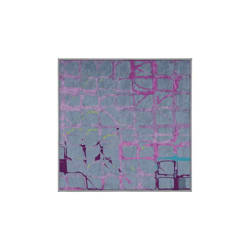 Tapis gris soyeux et moelleux, Carré 4 pi