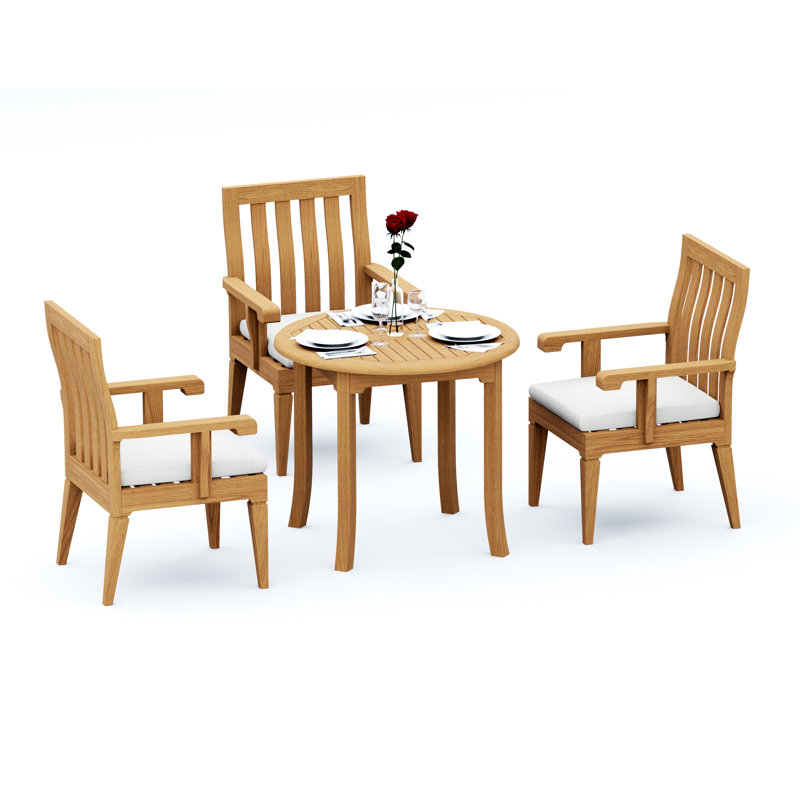 Caranas Outdoor 4 - Piece Teak Dining Set