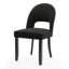 Chaises de salle à manger rembourrées en lin avec dossier haut incurvé et pieds en bois massif-1696384064-1696384127