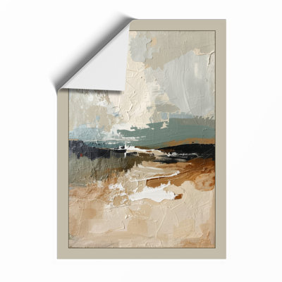 Layered Horizons Scandinavian - Framed Print