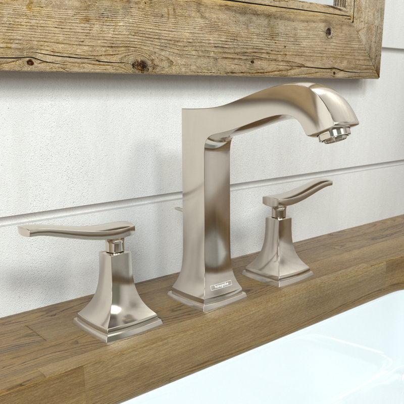 Metropol Classic Widespread Bathroom Faucet, Polished Nickel
