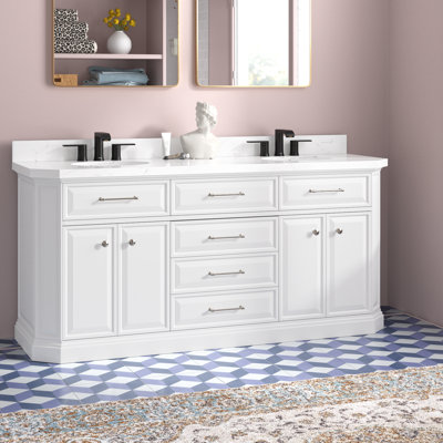 Bruning 72"" Double Bathroom Vanity Set -  Willa Arloâ¢ Interiors, 3DEF30523EAB46A788EEBB9C049664AD