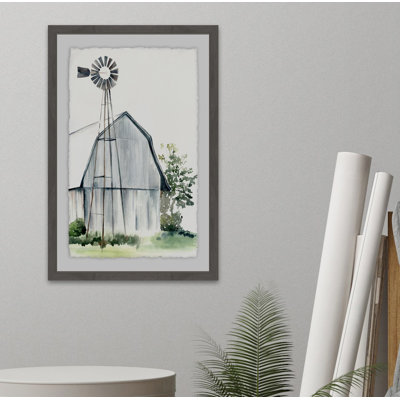 Watercolor Barn V - Single Picture Frame Painting