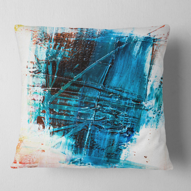  Coussin abstrait, 16 po x 1 po, Carré
