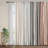 Cotton Printed Curtain Panel With Chenille Stripe And Lining-801031619-801031630