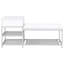 Simba 49 Inch Entryway Bench with Shoe Shelf, Drawer in White, Chrome