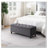 Linen Button-Tufted  Storage Bench-969595534